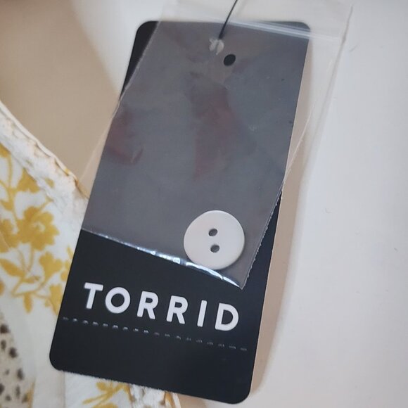 Torrid Top Womens Plus Size 00 Purple Paisley Clip Dot Open Back Boho NWT New - Picture 7 of 10